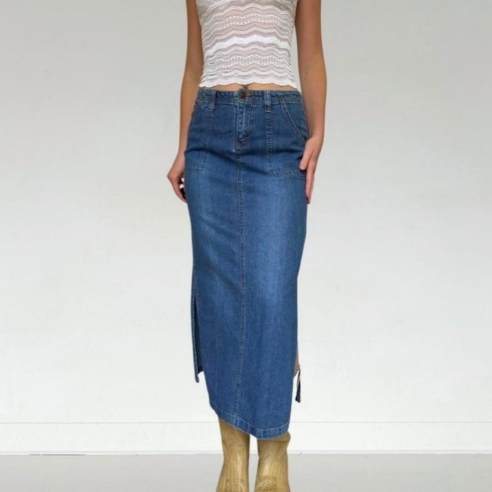 Union Bay Denim Midi/Maxi Skirt Size S